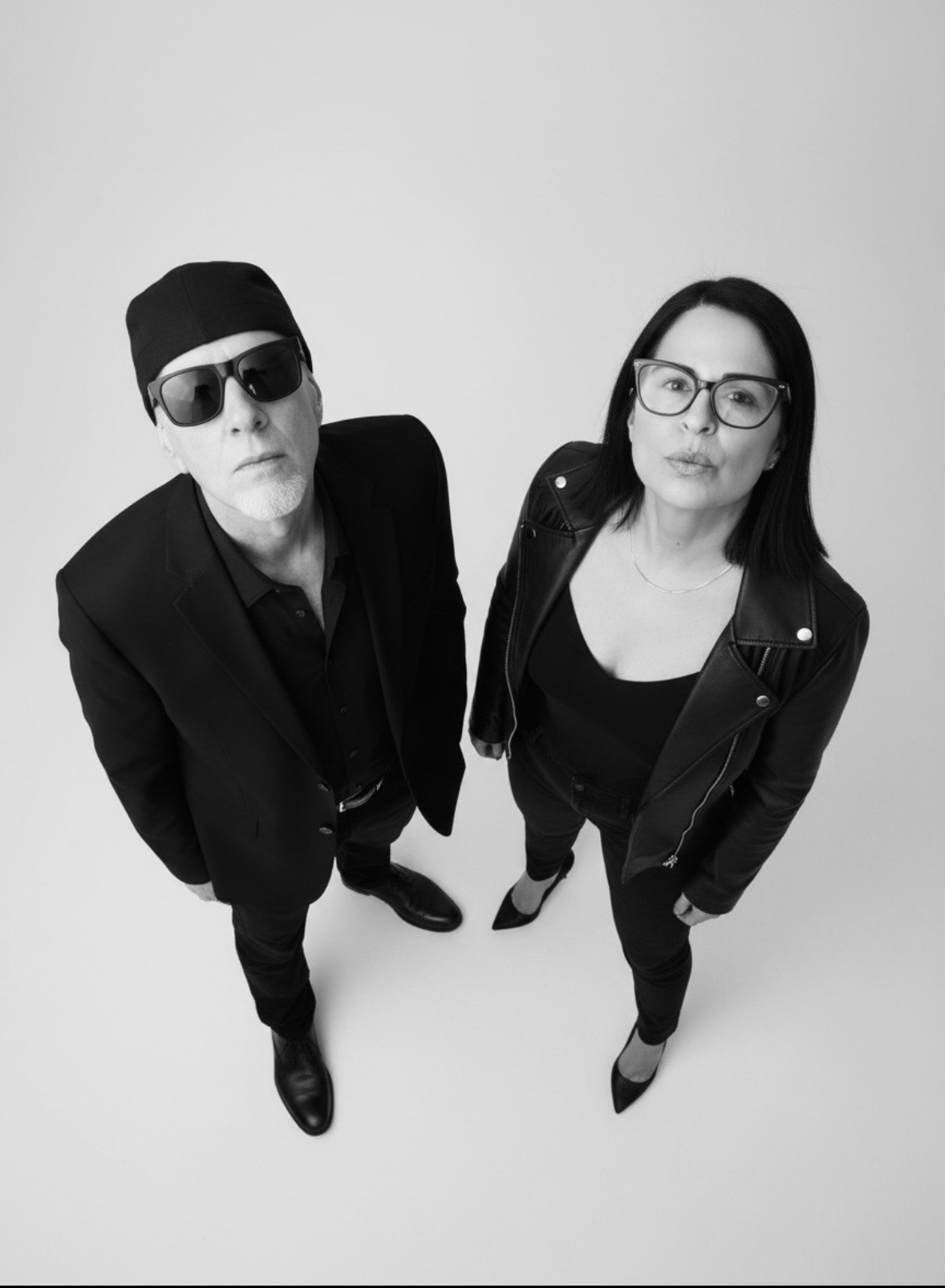 Black and white portrait of Mark Kendall and his wife Bridget
