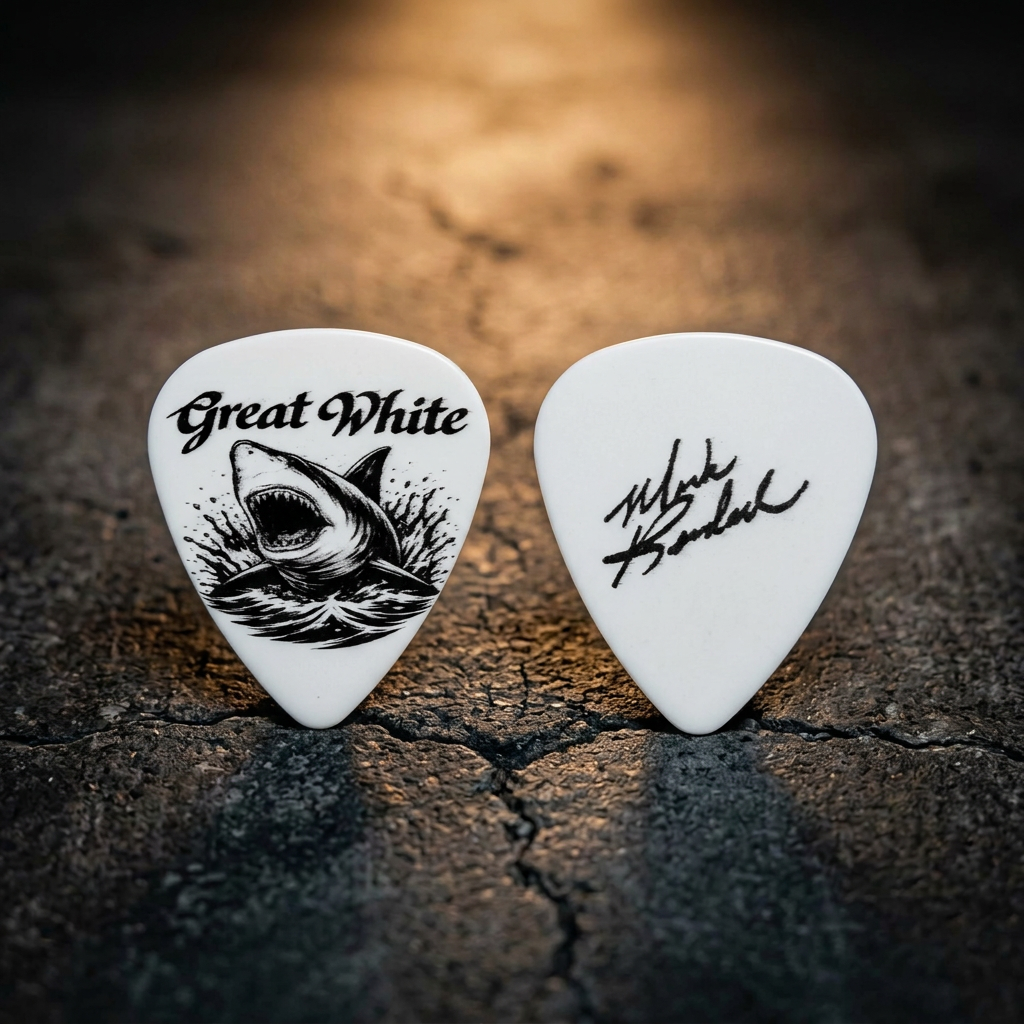 Mark Kendall Guitar Pick Set - White